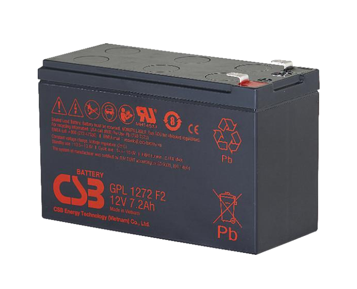 CSB GPL1272 12V 7.2Ah 长寿命阀控式AGM蓄电池