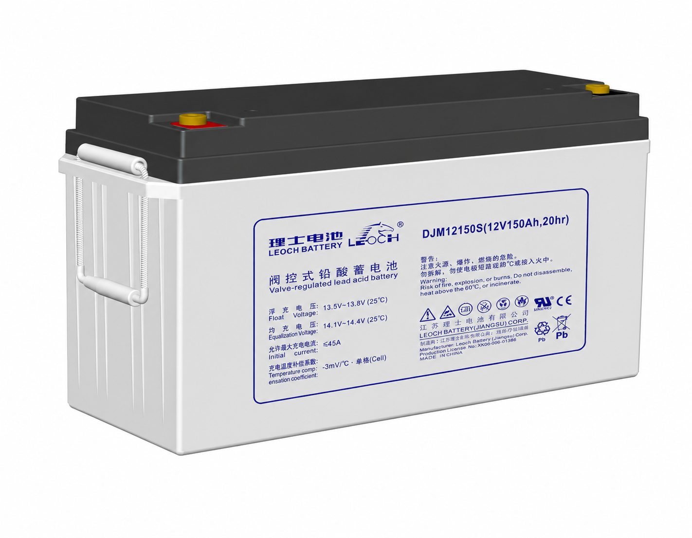 LEOCH DJM12150S 12V 150Ah 阀控式AGM前置端子蓄电池