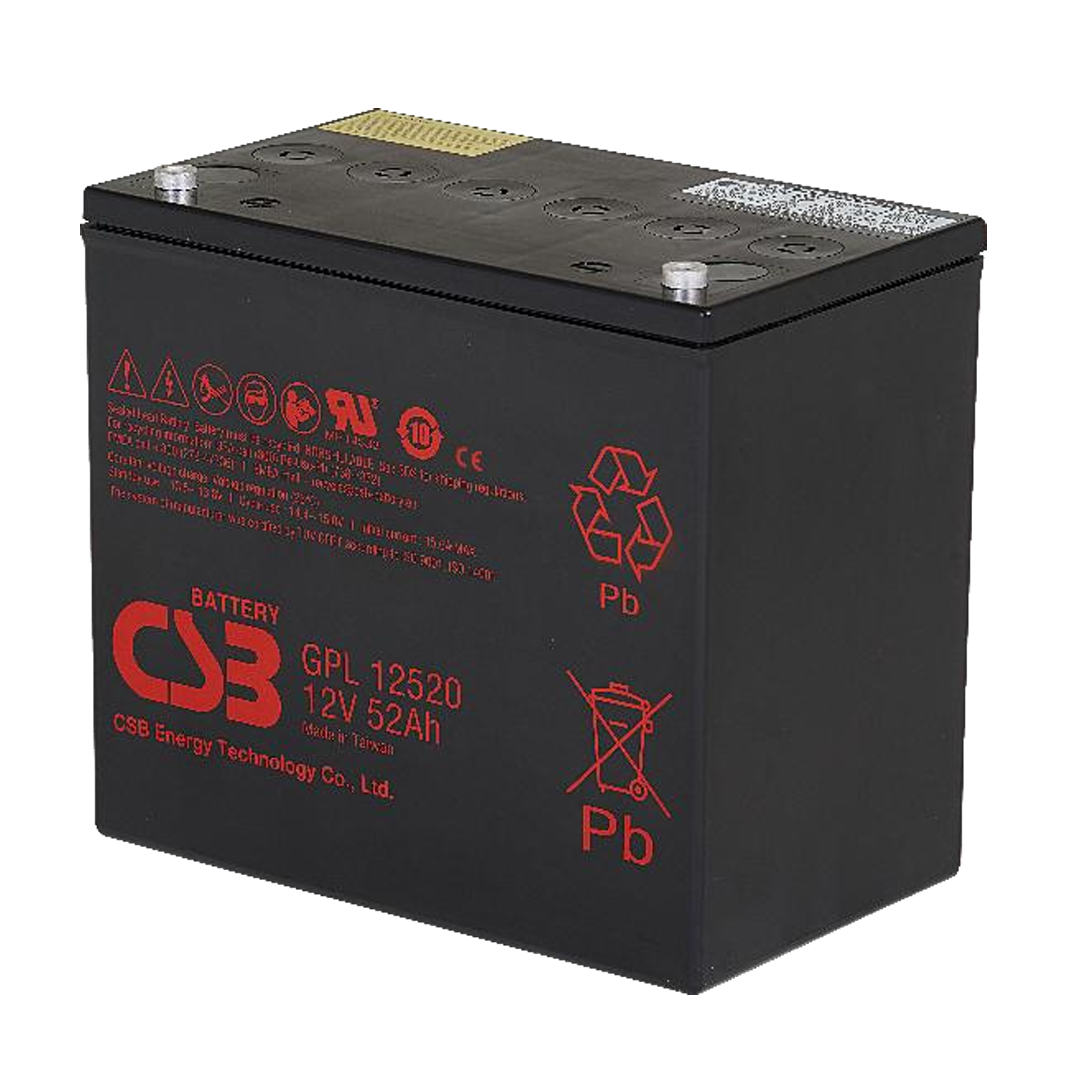 CSB GPL12520 12V 52Ah 超长寿命阀控式AGM蓄电池