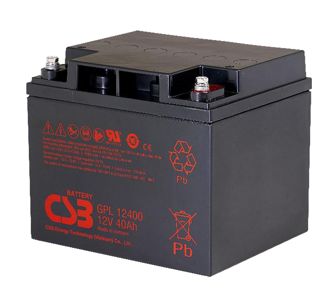 CSB GPL12400 12V 40Ah 长寿命阀控式AGM蓄电池