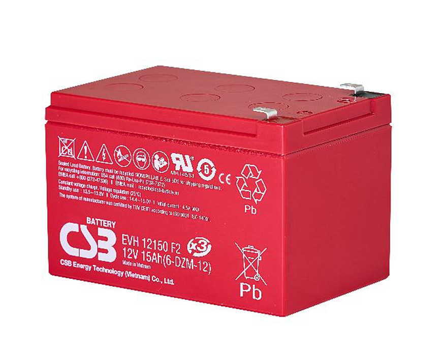 CSB EVH12150 F2 12V 15Ah 高倍率深循环阀控式AGM蓄电池