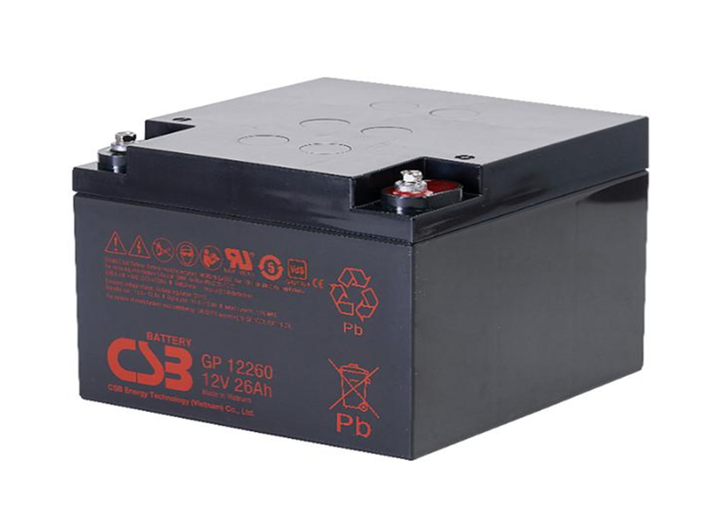 CSB GP12260 12V 26Ah 阀控式AGM蓄电池