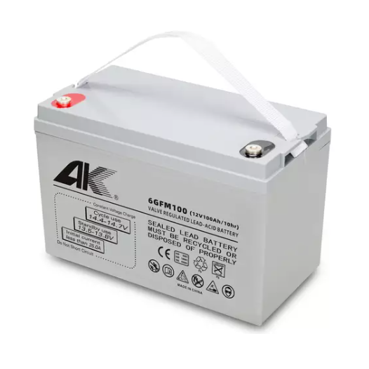 原装AK阀控密闭式式铅酸蓄电池 6-GFM-100 12V100AH UPS电源、消防应急照明集中电源用铅酸蓄电池 直流屏配电柜用电瓶